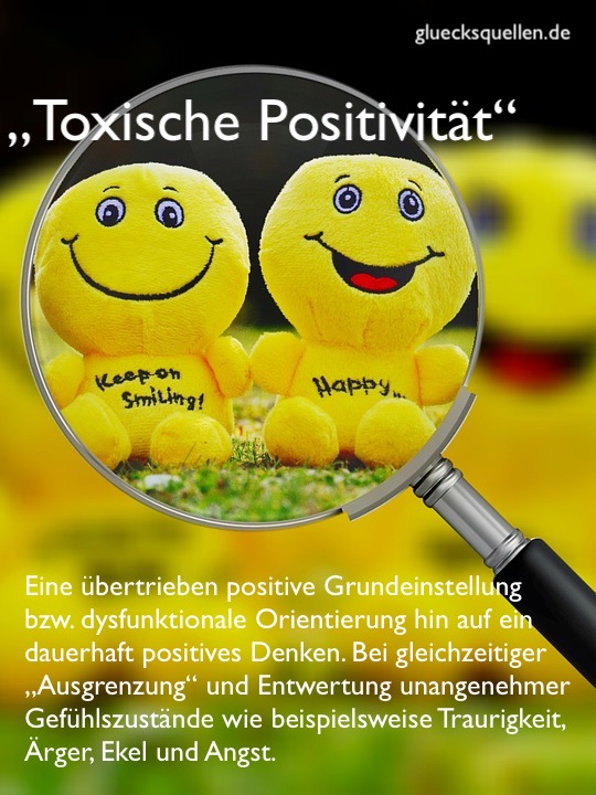 Toxische Positivität: Infografik mit Definition
