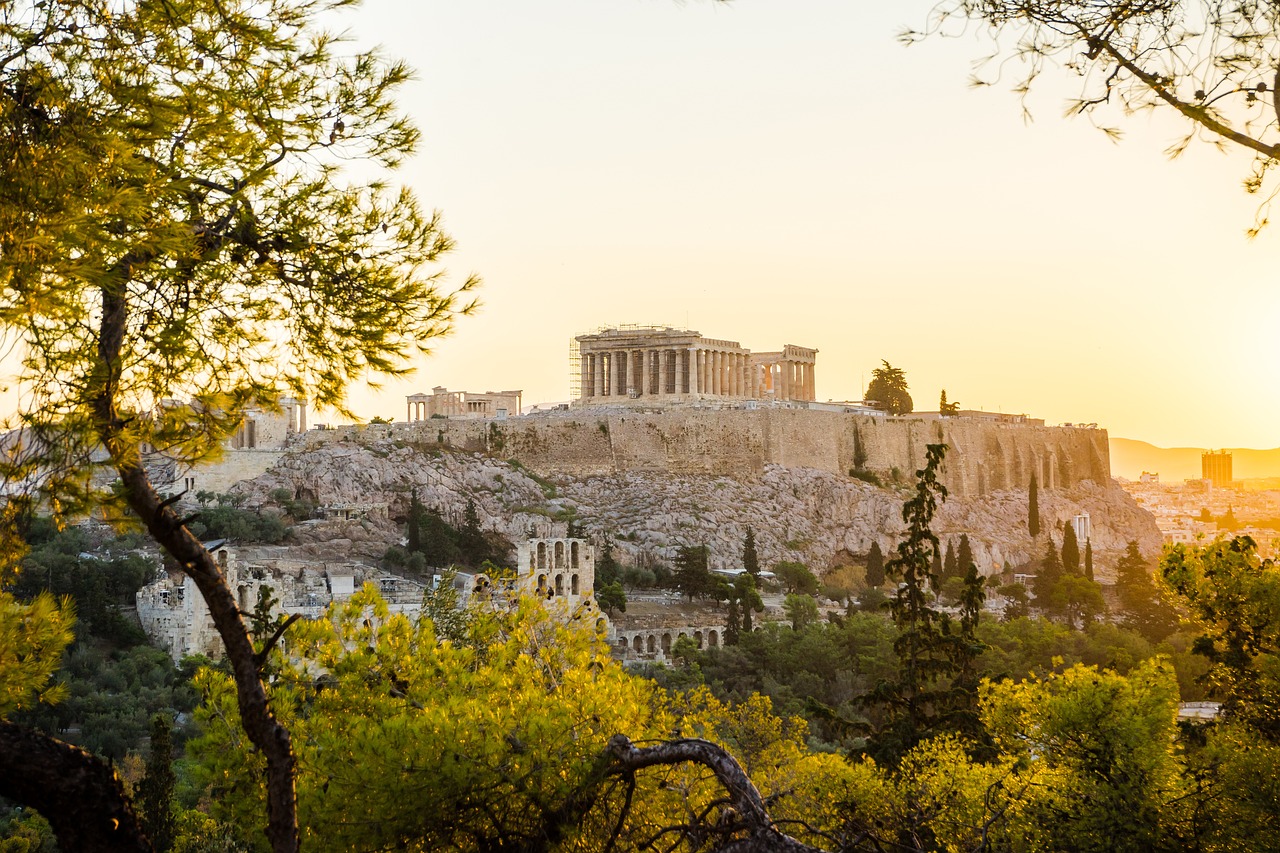 Epikur über Glück und Lust, Foto der Akropolis, Athen, Wirkstätte des Epikur