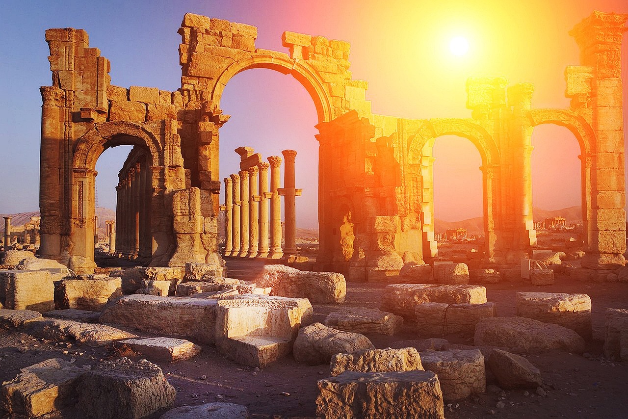 Epiktet über Glück und Moral, Foto eines griechischen antiken Tempels, Ruinen